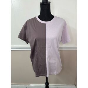 NWT Forever 21 Two Toned Purple Short Sleeve Tee Shirt Size Small